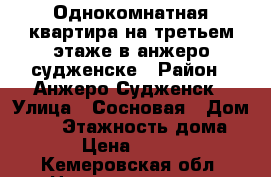 Однокомнатная квартира на третьем этаже в анжеро-судженске › Район ­ Анжеро-Судженск › Улица ­ Сосновая › Дом ­ 13 › Этажность дома ­ 9 › Цена ­ 5 000 - Кемеровская обл. Недвижимость » Квартиры аренда   . Кемеровская обл.